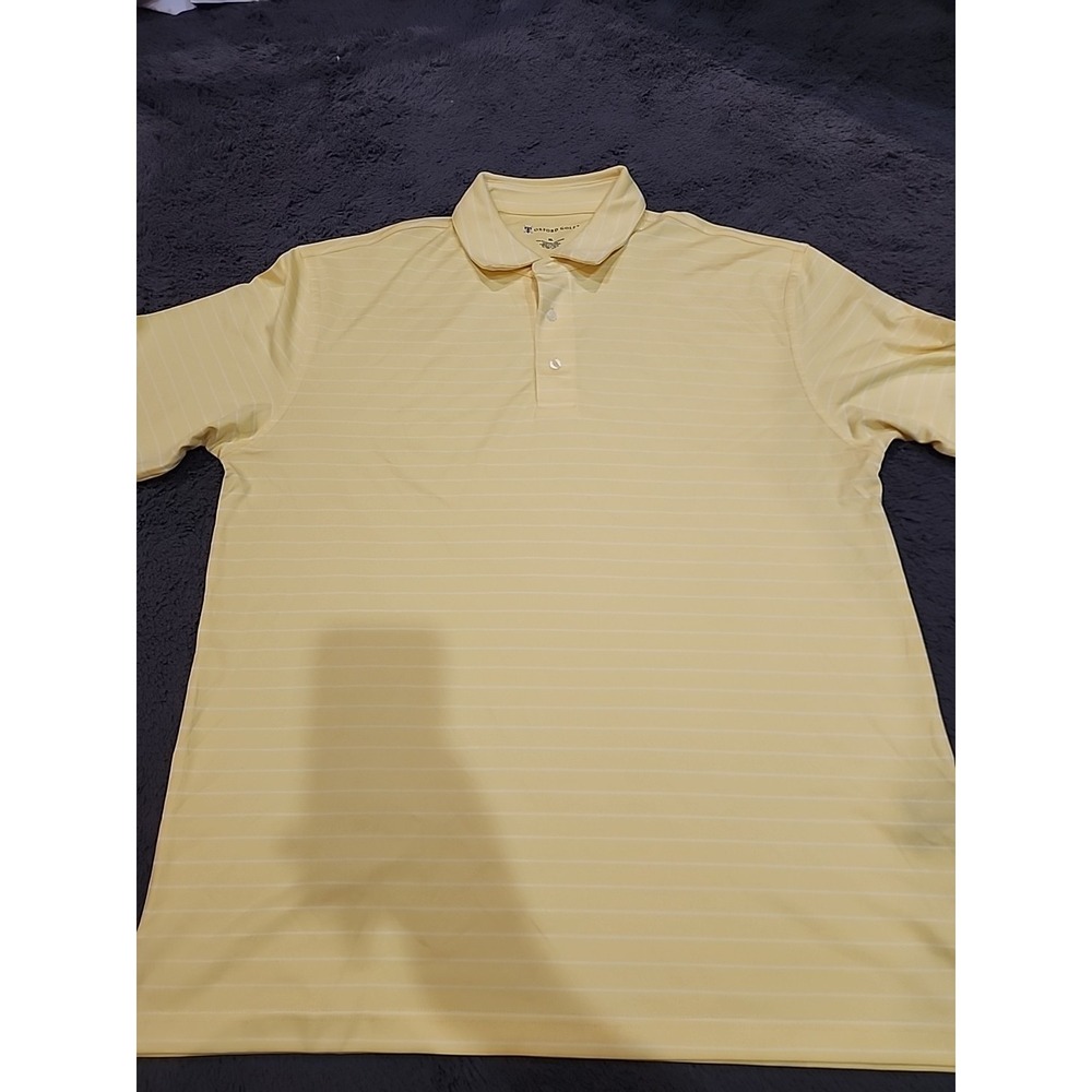 Oxford Golf Men's Xl Polo Shirt Yellow Long‎ Island Senior Golf Association Logo